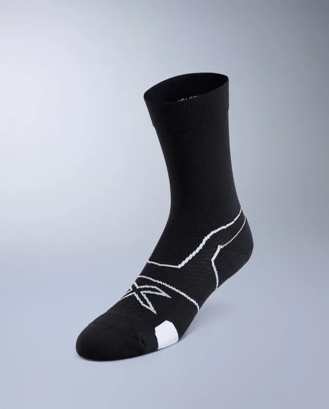 2xu-vectr-cushion-crew-socks-calze-running-nere-bianche image 1