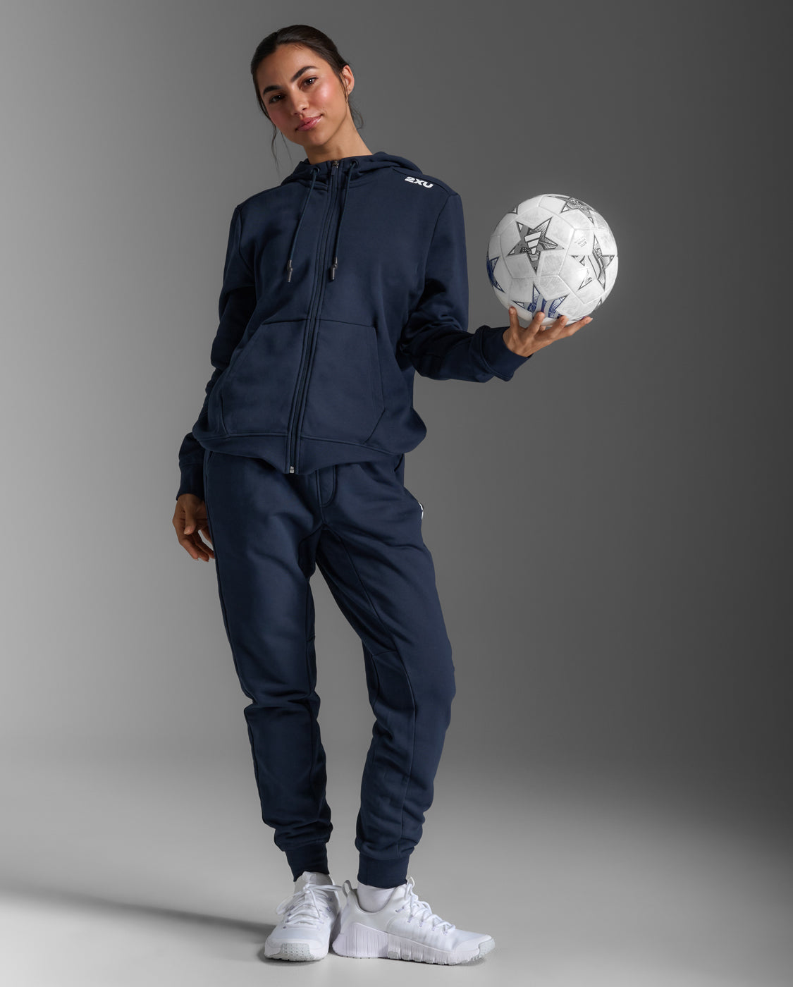 2xu-aspire-full-zip-hoodie-felpa-donna-blu-navy image 5