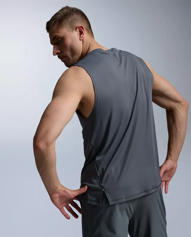 2xu-aero-trail-tank-canotta-trail-uomo-grigia image 1