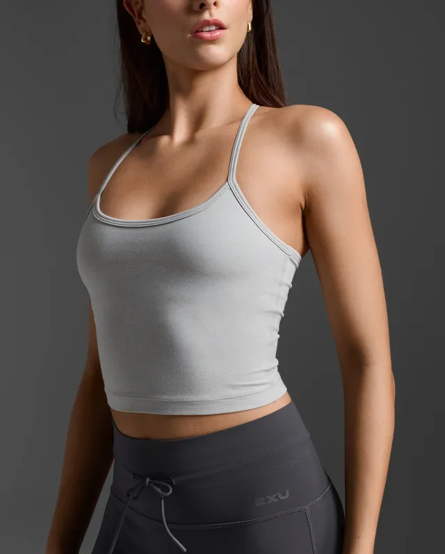 2xu-flex-crop-tank-grigio-top-training-racerback image 1