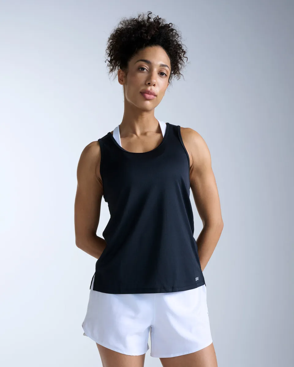 2xu-aero-singlet-canotta-running-donna-slim-nera image 1