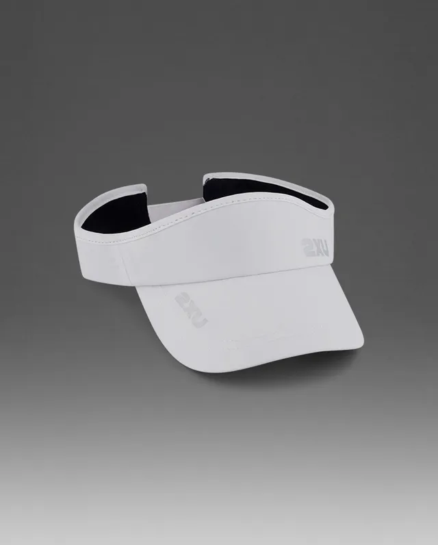 2xu-run-visor-visiera-running-leggera-bianca image 1