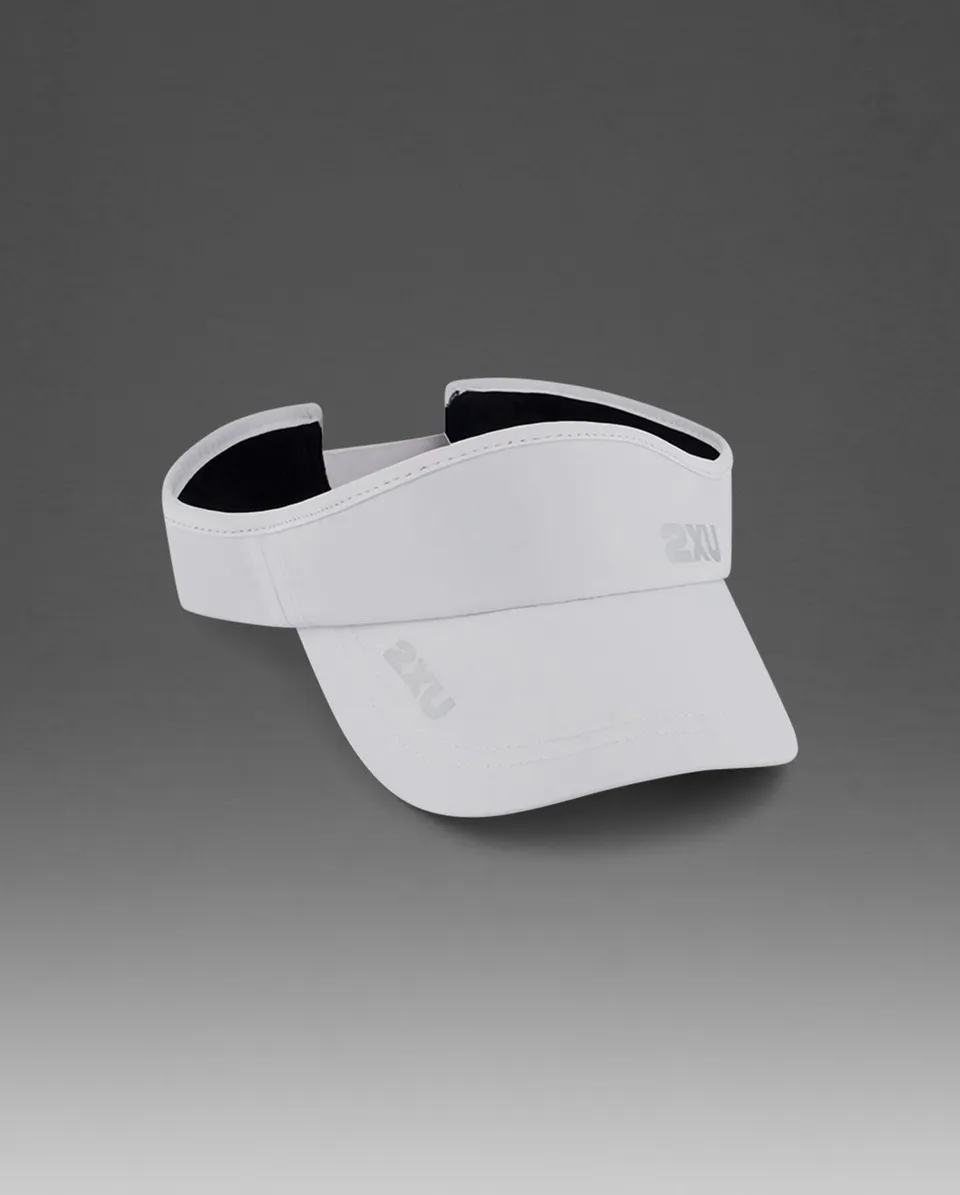 2xu-run-visor-visiera-running-leggera-bianca image 1