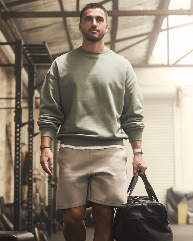 2xu-ez-oversized-organic-cotton-crew-verde-felpa-girocollo-unisex image 2