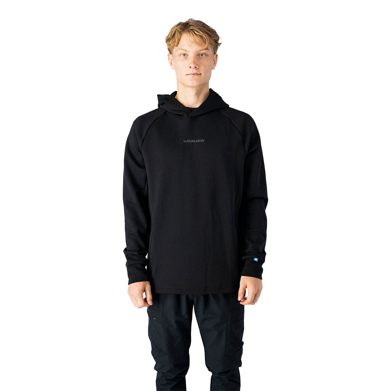 bauer-travel-hoodie-senior-felpa-con-cappuccio-nero-innovation-series image 8