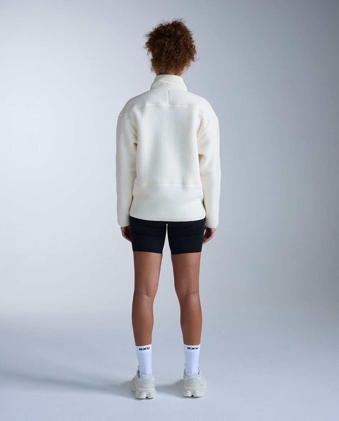2xu-sherpa-zip-fleece-donna-giacca-pile-full-zip-bianca-oversize image 5