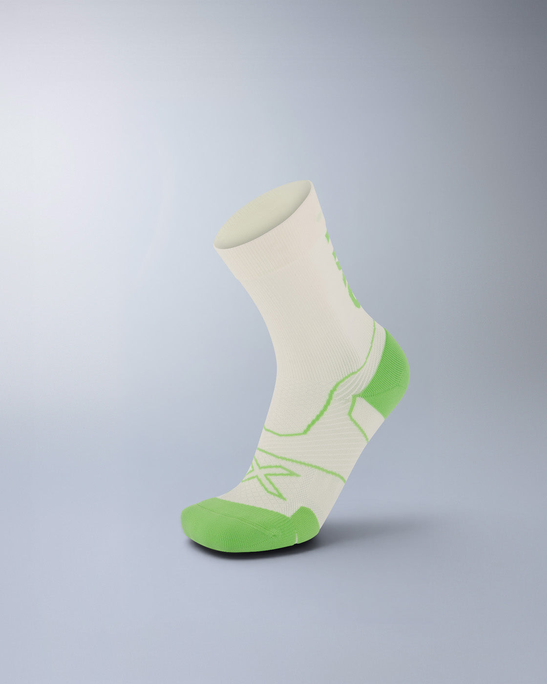 2xu-vectr-cushion-crew-socks-calze-running-beige-verde image 1
