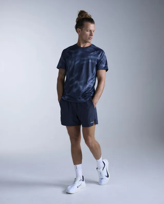 2xu-aero-tee-maglia-running-uomo-blu image 1