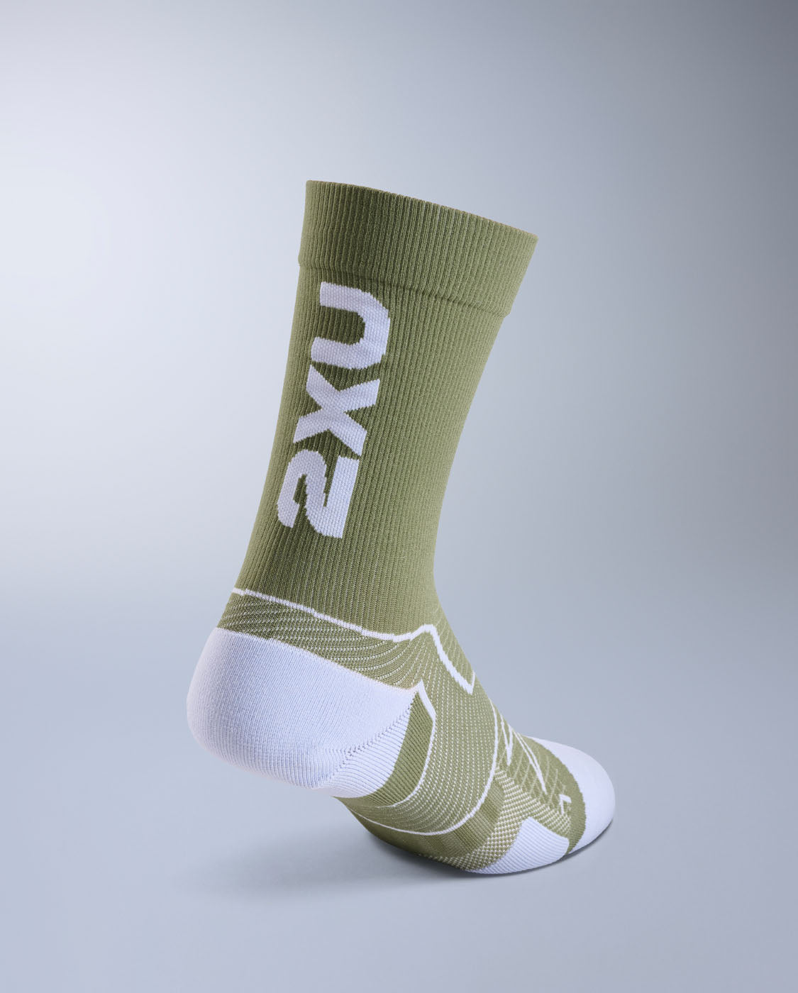 2xu-vectr-cushion-crew-socks-calze-running-verdi-fit-fitted image 2