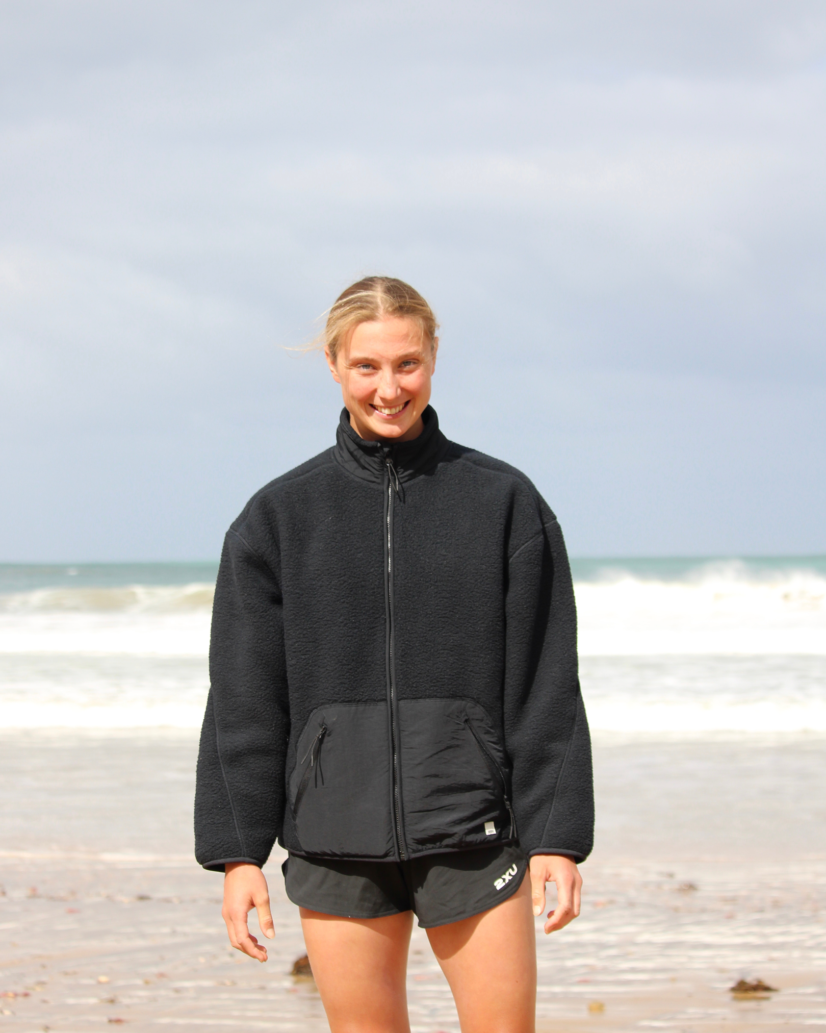 2xu-sherpa-zip-fleece-pile-full-zip-donna-nero image 2