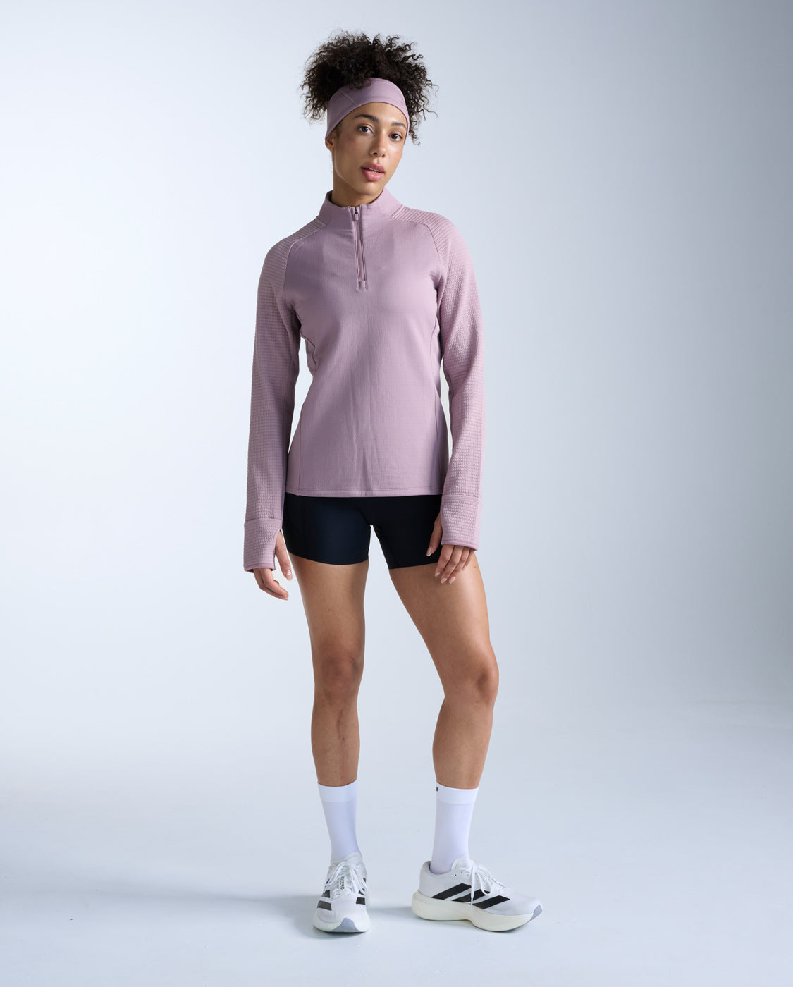 2xu-ignition-haptic-1-4-zip-donna-rosa-maglia-running-invernale-slim image 7