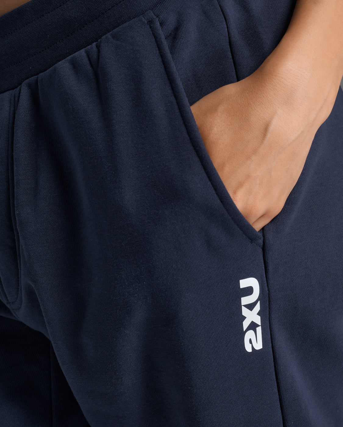 2xu-aspire-trackpants-donna-pantaloni-tuta-in-pile-spazzolato-blu-navy image 7