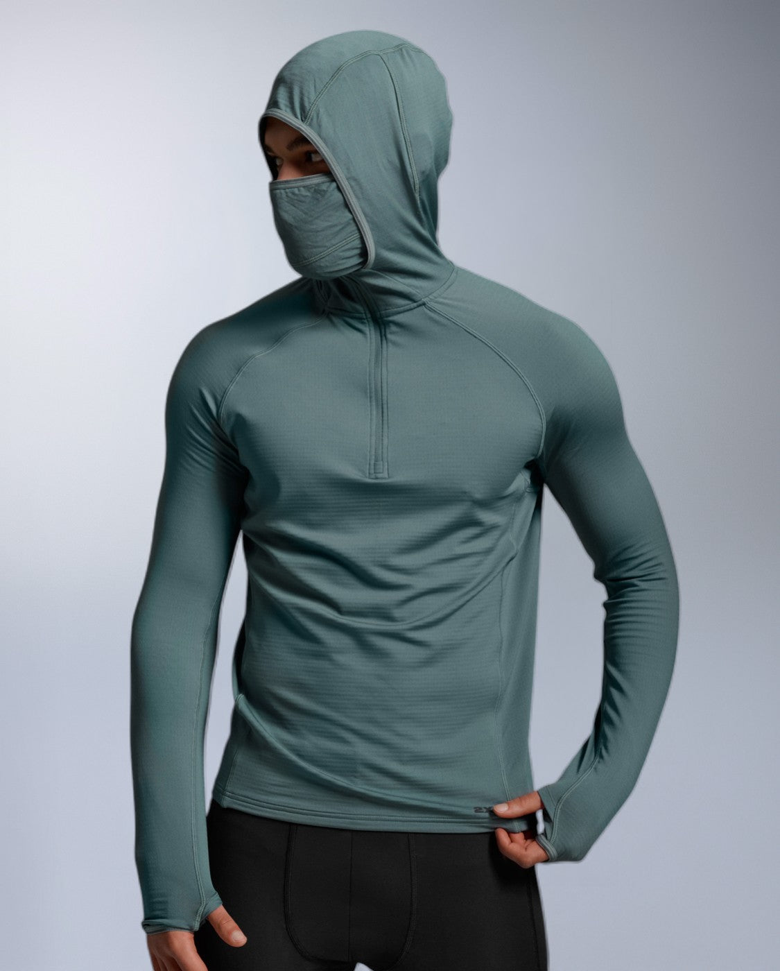 2xu-ignition-grid-1-2-zip-hoodie-uomo-felpa-termica-mezza-zip image 5