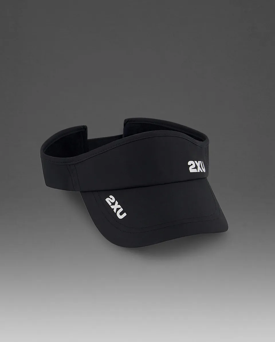2xu-run-visor-unisex-nero-visiera-running-leggera image 1
