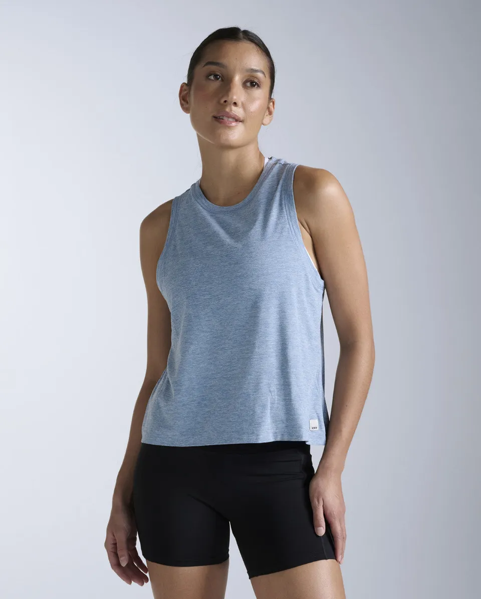 2xu-form-soft-jersey-relaxed-tank-donna-azzurro image 1