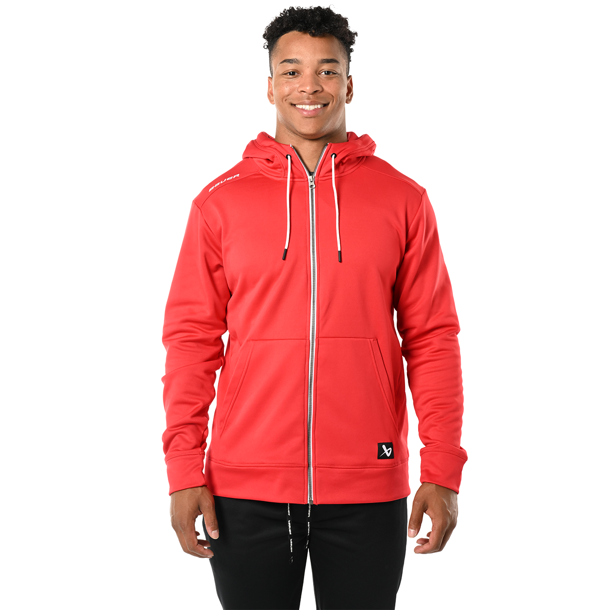 bauer-team-fleece-zip-hoodie-senior-felpa-con-zip-da-hockey image 4