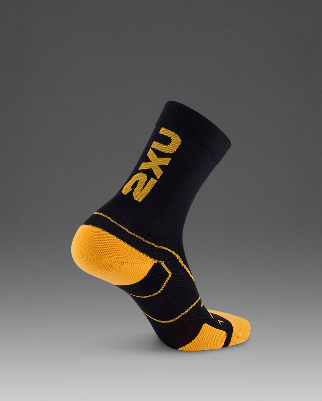 2xu-vectr-cushion-crew-calze-training-uomo-nero-arancio image 3