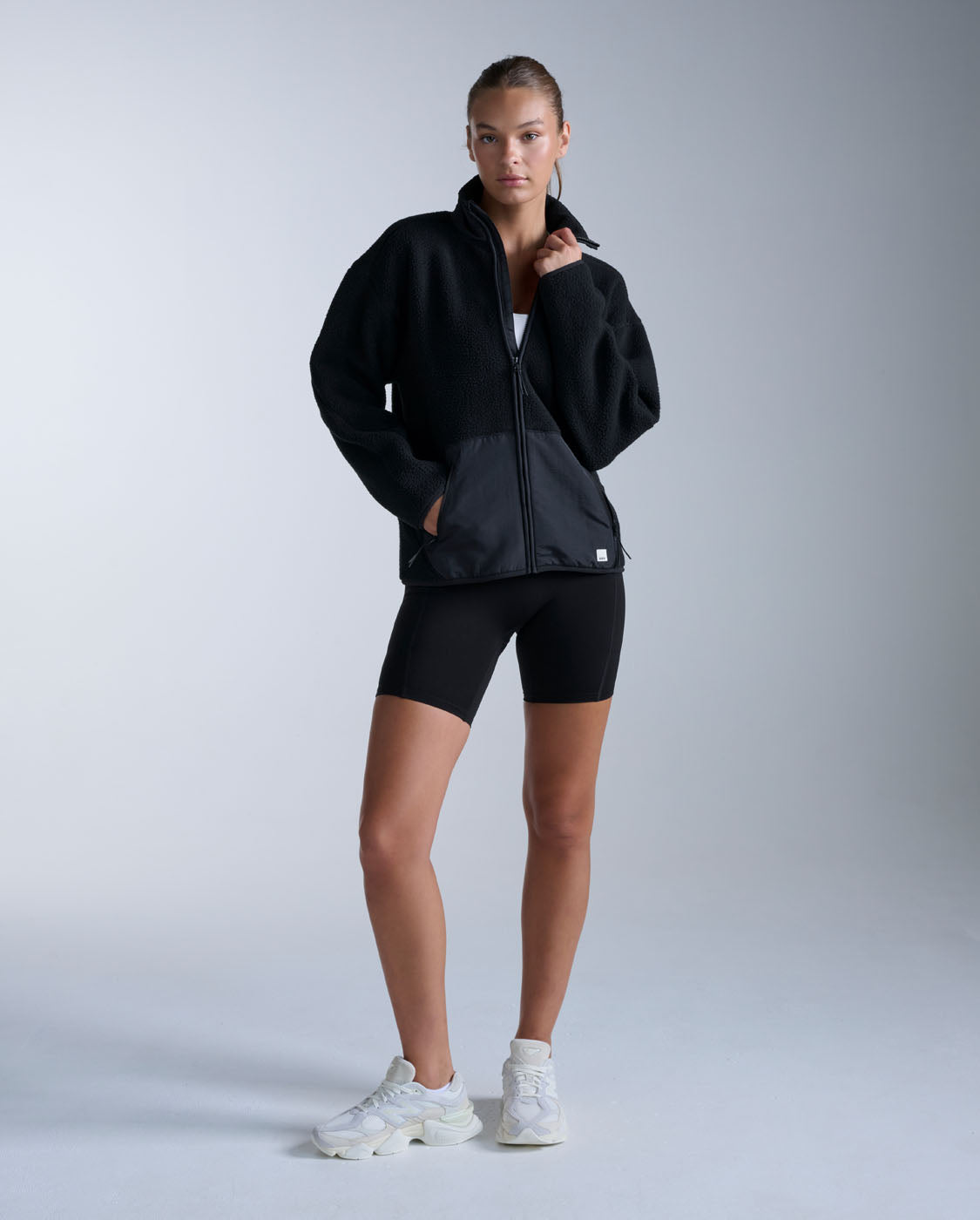 2xu-sherpa-zip-fleece-pile-full-zip-donna-nero image 3