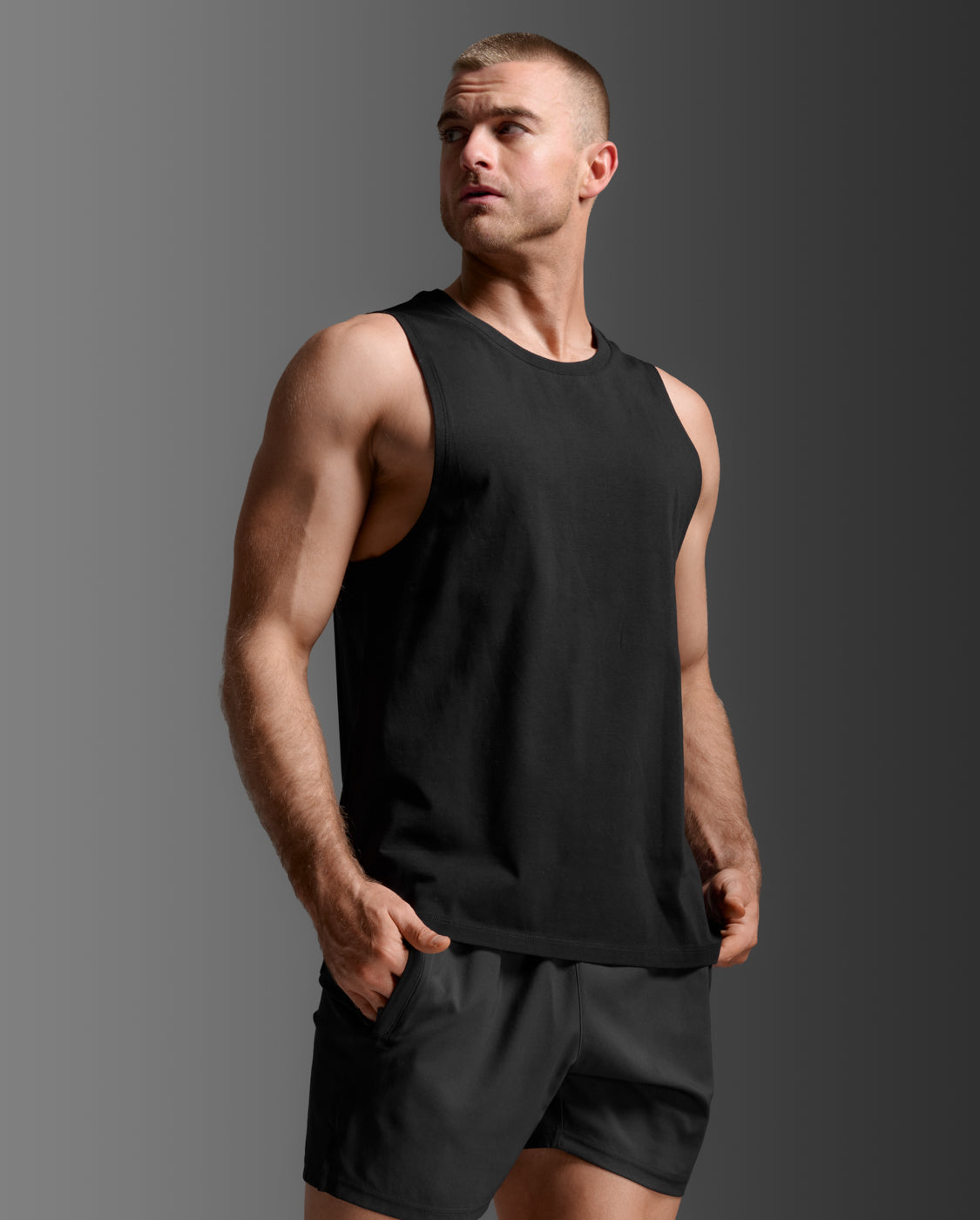2xu-motion-cotton-flex-tank-uomo-nero image 4