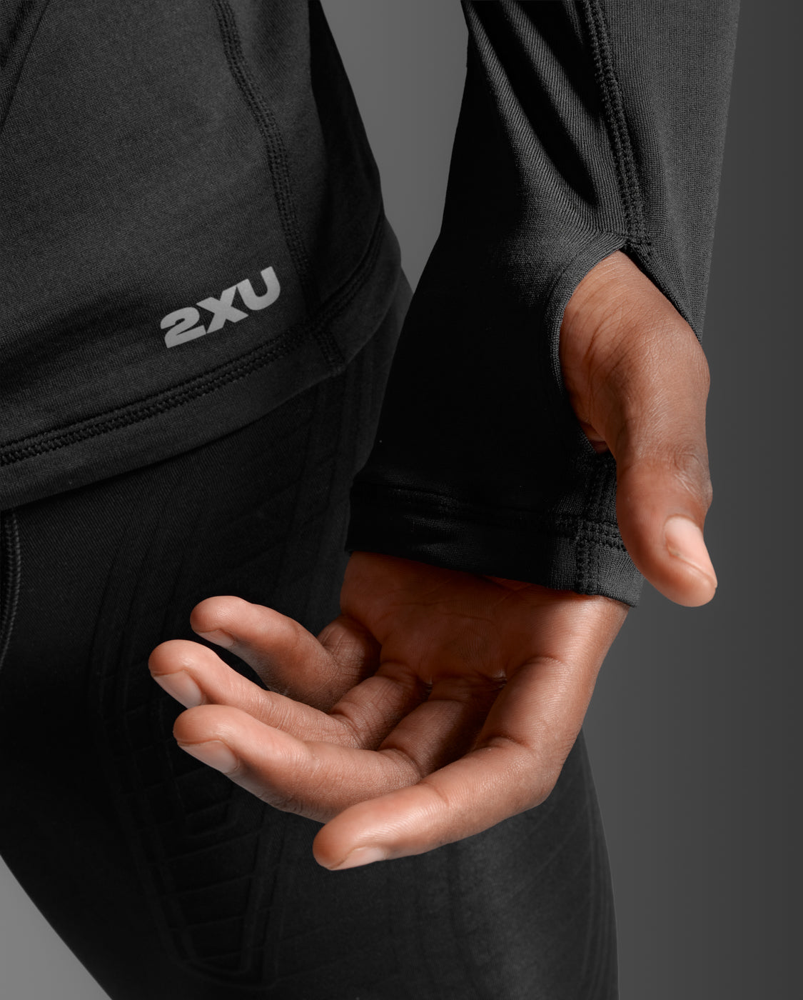 2xu-ignition-grid-base-layer-termico-nero-slim-fit image 7