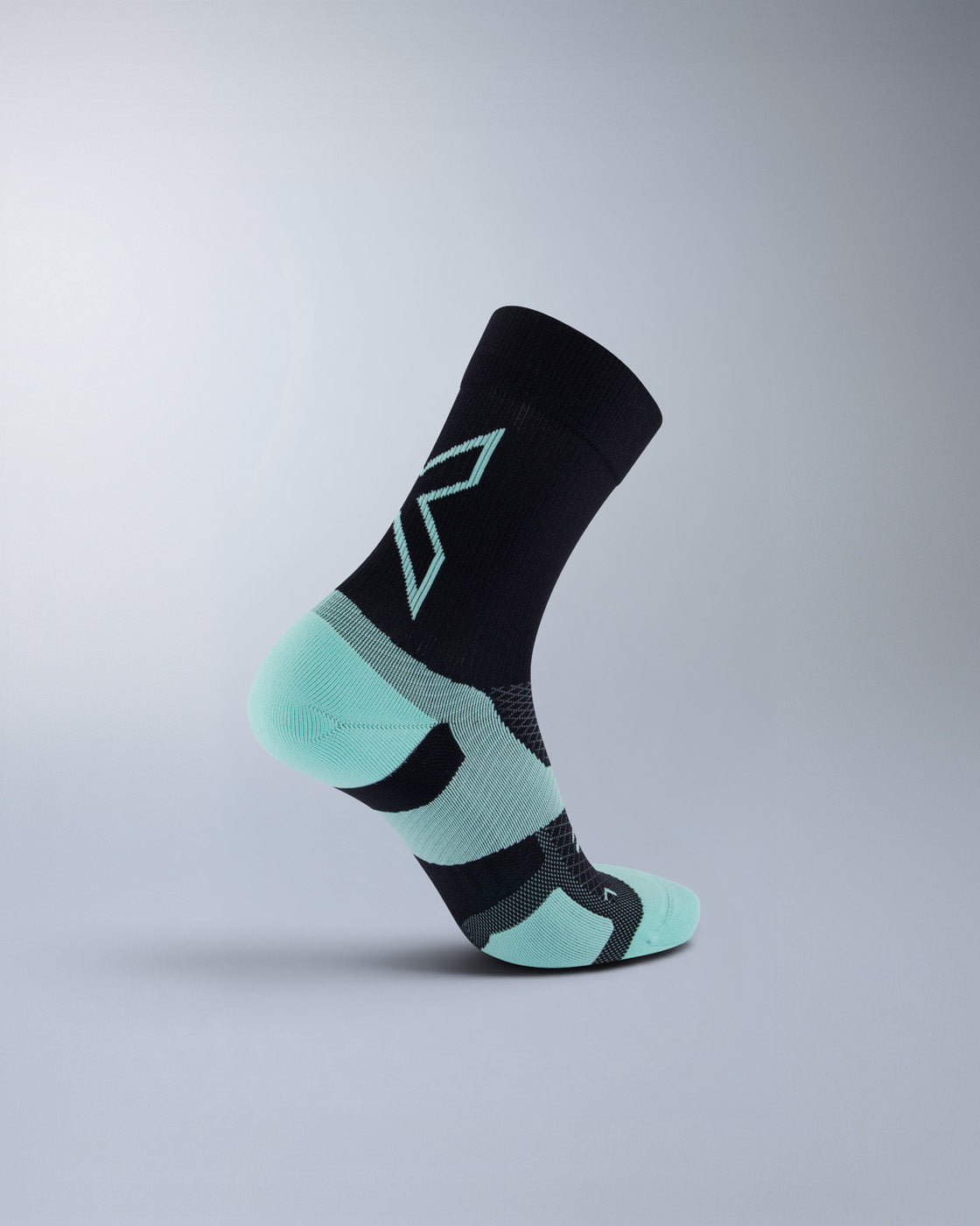 2xu-vectr-light-cushion-crew-socks-calze-running-nero-azzurro image 3