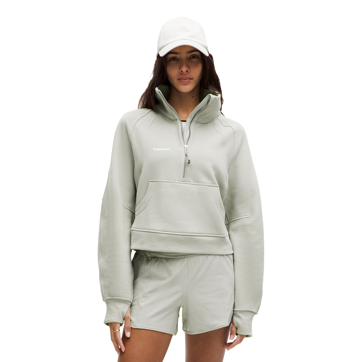 bauer-x-lululemon-scuba-felpa-half-zip-collo-a-imbuto-oversize image 1