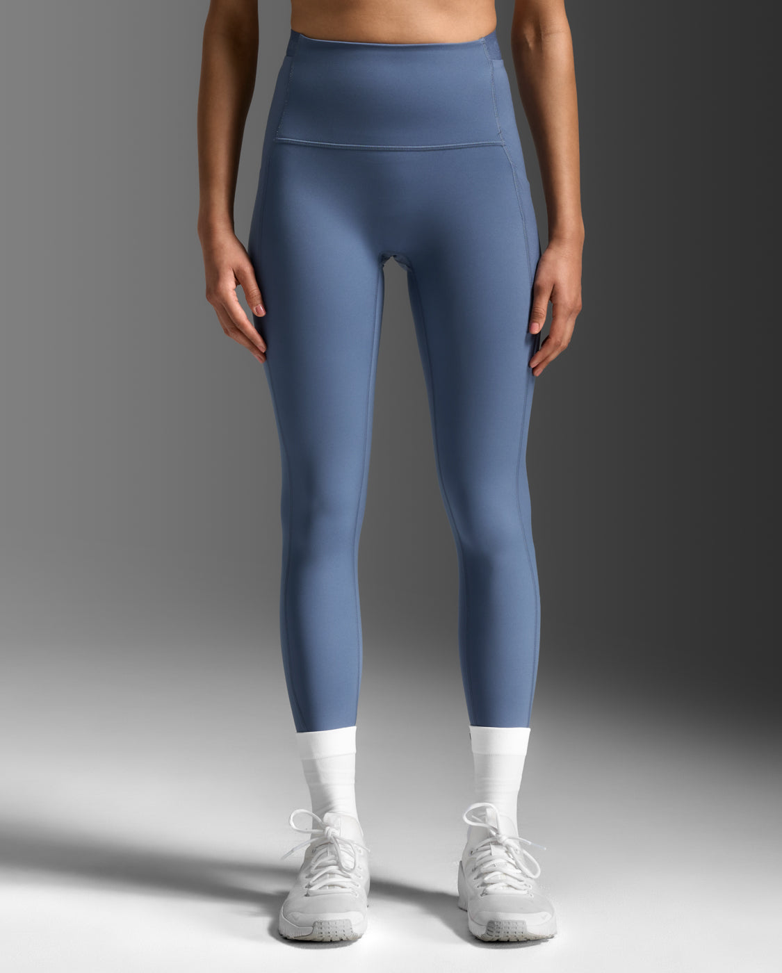 2xu-form-stash-hi-rise-compression-tights-blu-con-tasche-leggings-training-donna image 2