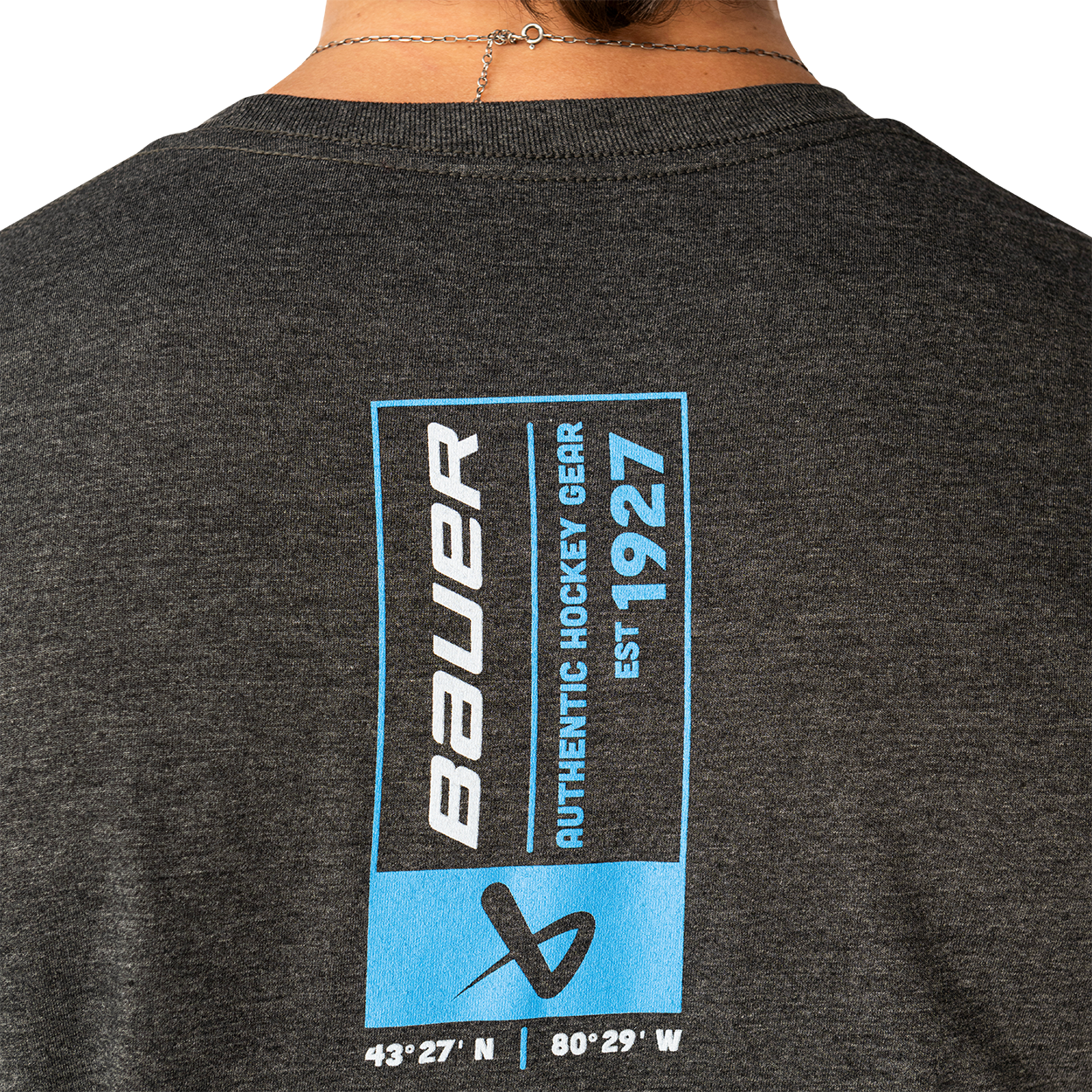 bauer-charcoal-graphic-tee-t-shirt-uomo-grigia image 2