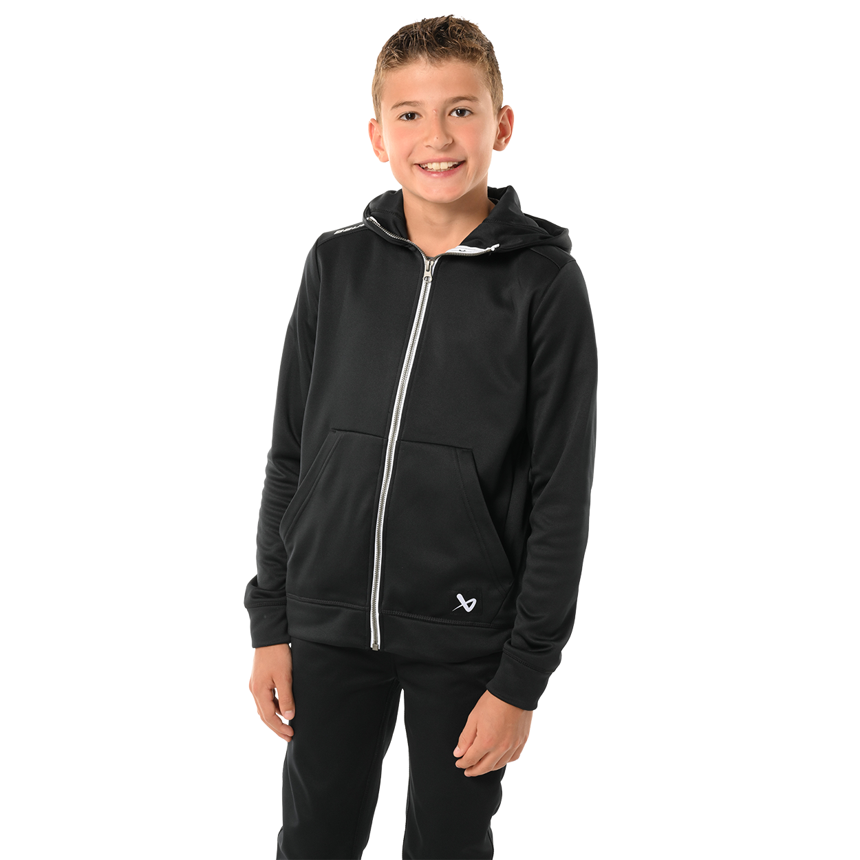 bauer-team-fleece-zip-hoodie-youth-felpa-con-zip-ragazzo image 2