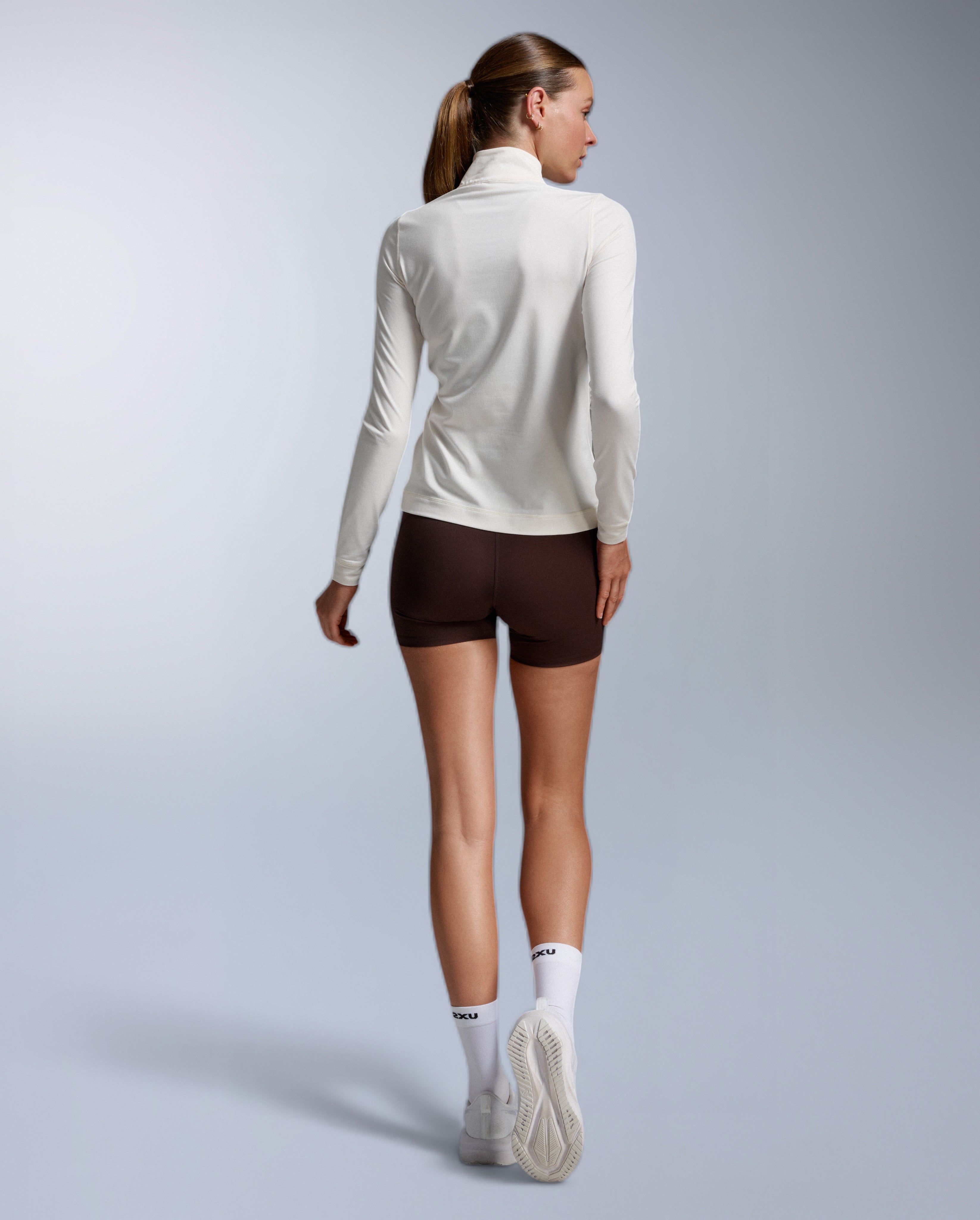 2xu-flex-1-2-zip-long-sleeve-donna-felpa-training-manica-lunga-beige image 7