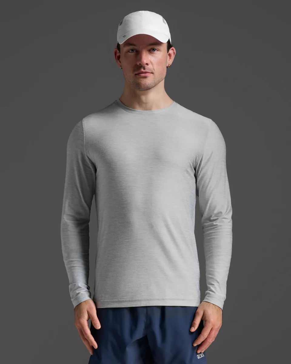 2xu-signature-uomo-t-shirt-manica-lunga-grigia image 1