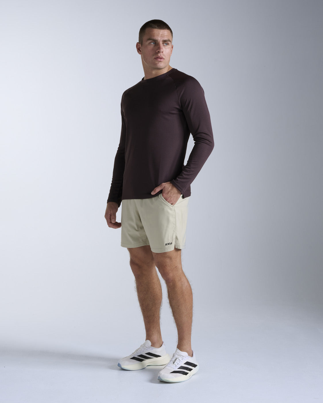2xu-aero-long-sleeve-uomo-marrone image 4
