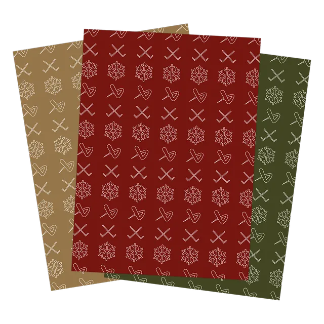 bauer-holiday-gift-wrap-carta-regalo-hockey-3-fogli image 1
