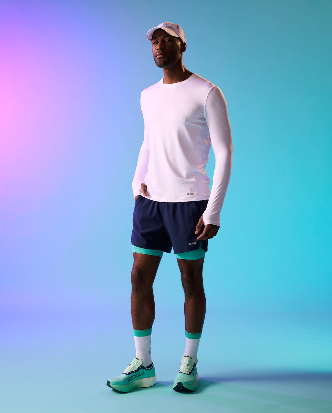 2xu-ignition-grid-maglia-termica-base-layer-bianco image 7