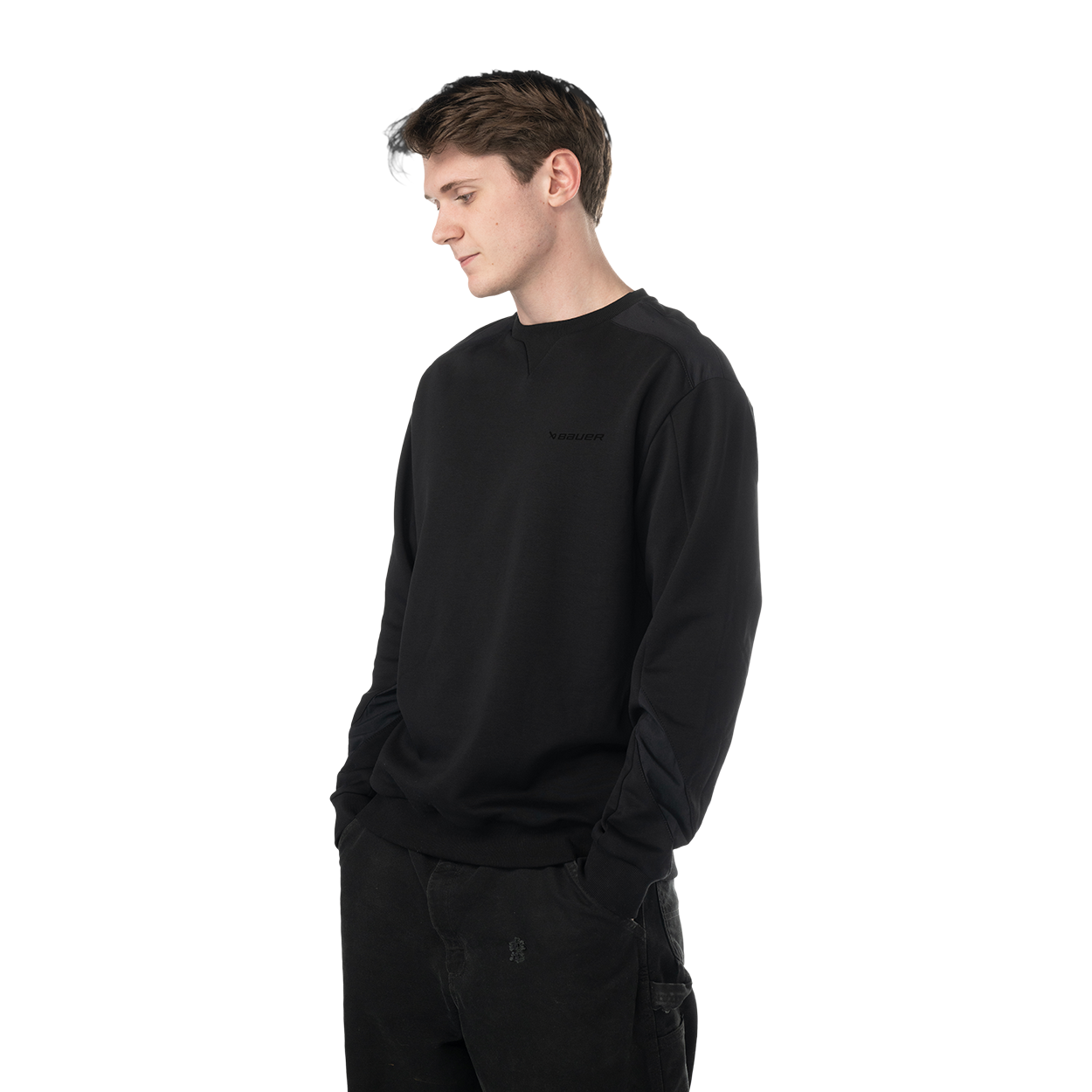 bauer-knit-mix-crew-neck-senior-felpa-girocollo-uomo image 2