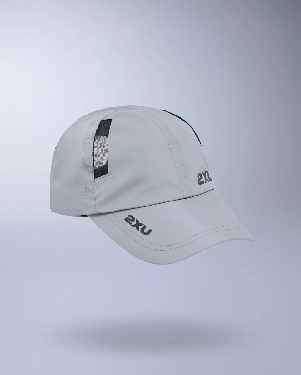 2xu-run-cap-unisex-cappellino-running-grigio-traspirante image 1