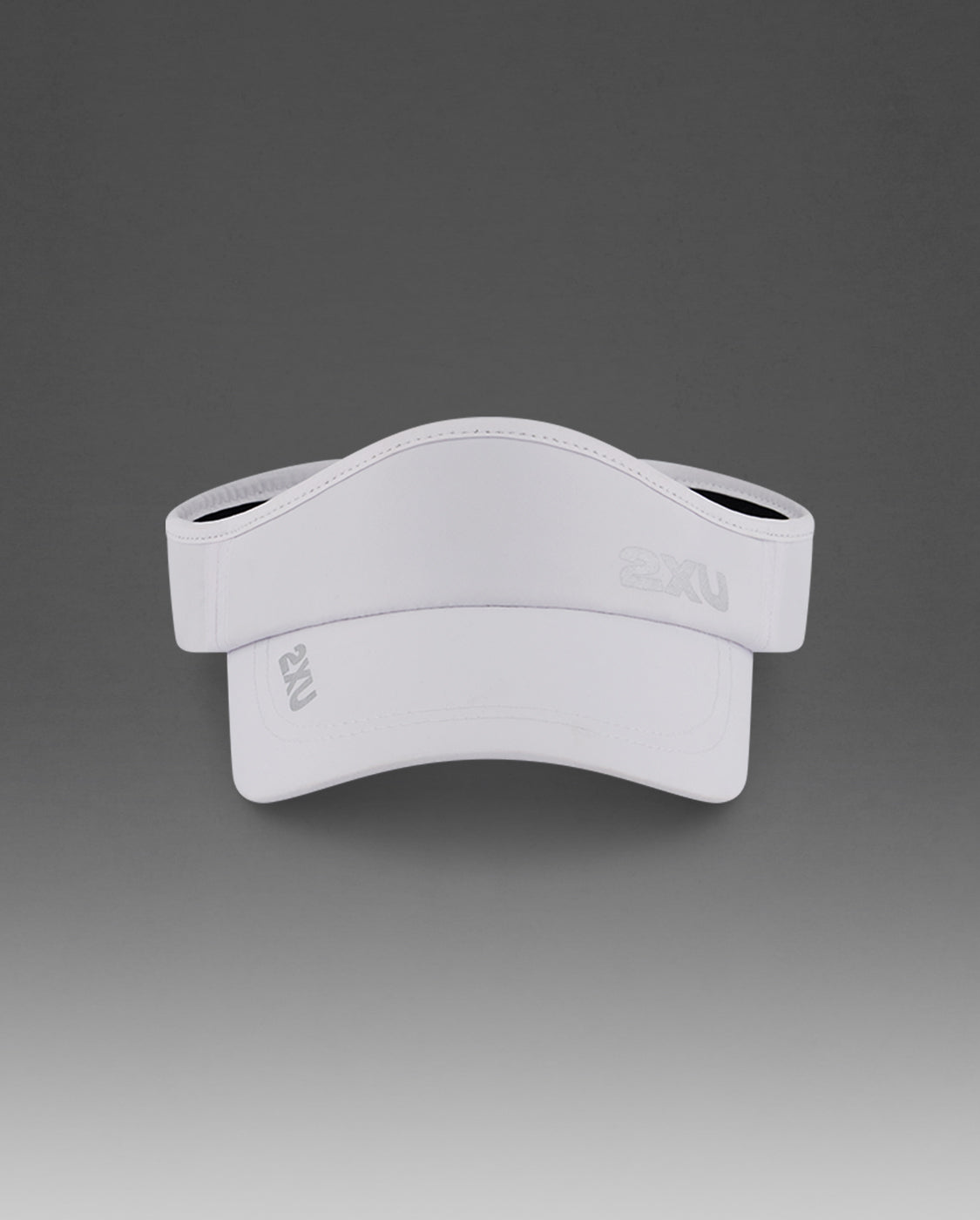 2xu-run-visor-visiera-running-leggera-bianca image 2