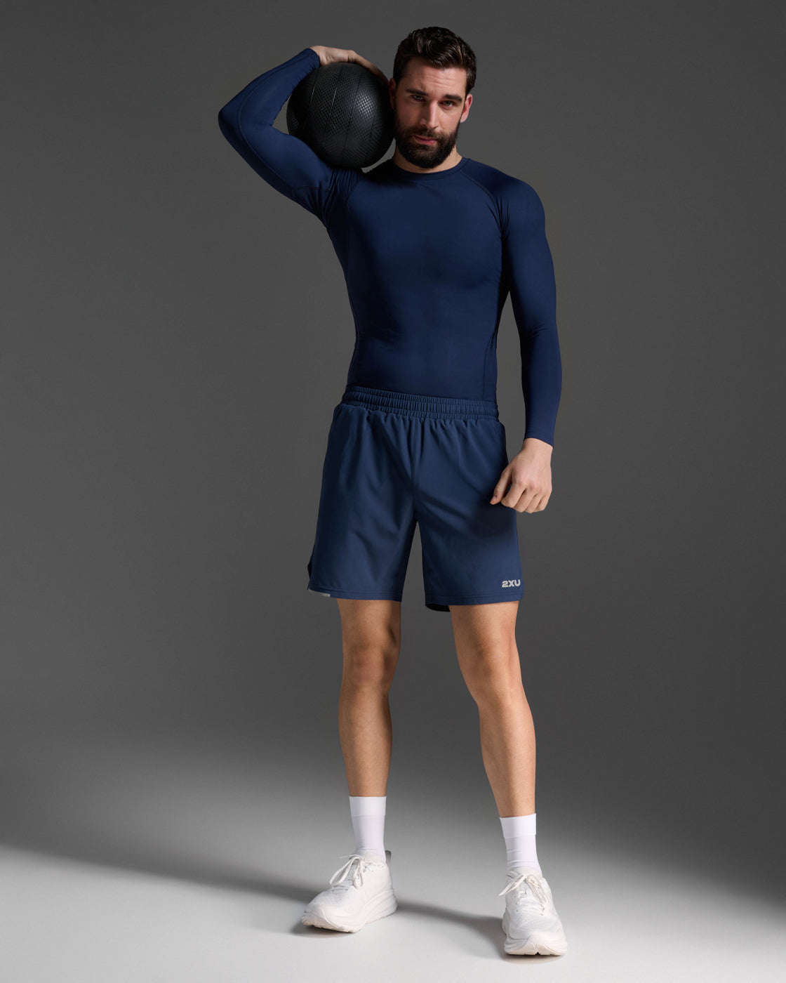 2xu-core-compression-long-sleeve-maglia-compressiva-manica-lunga-blu-navy image 6