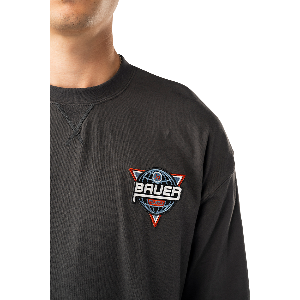 bauer-long-sleeve-retro-tee-maglia-manica-lunga-uomo-hockey image 4