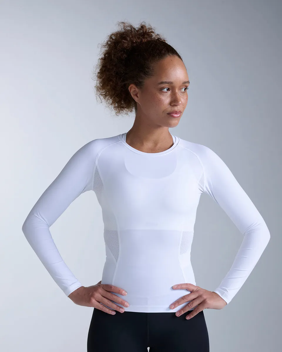 2xu-core-compression-long-sleeve-bianco-maglia-compressione-termica image 1