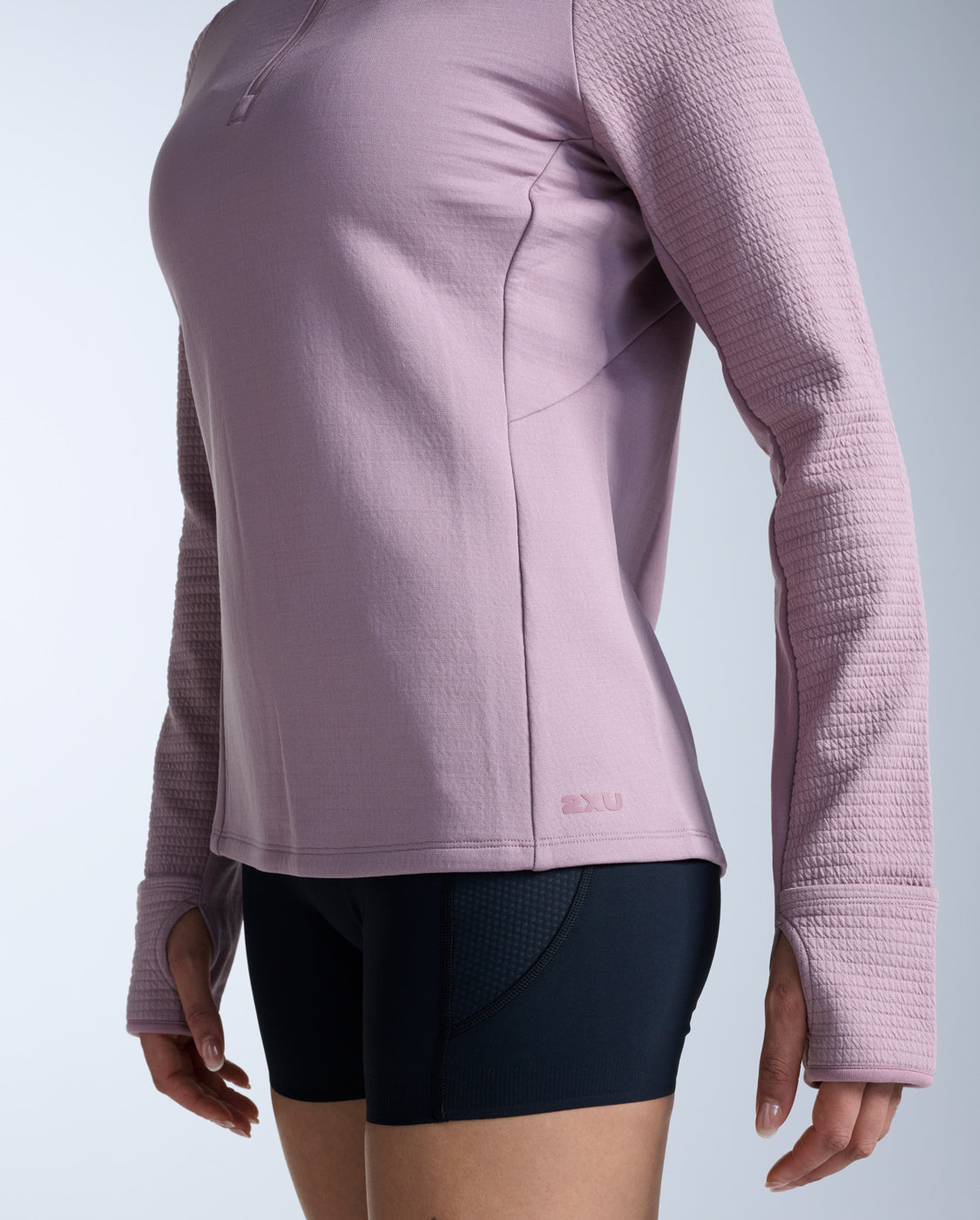 2xu-ignition-haptic-1-4-zip-donna-rosa-maglia-running-invernale-slim image 5