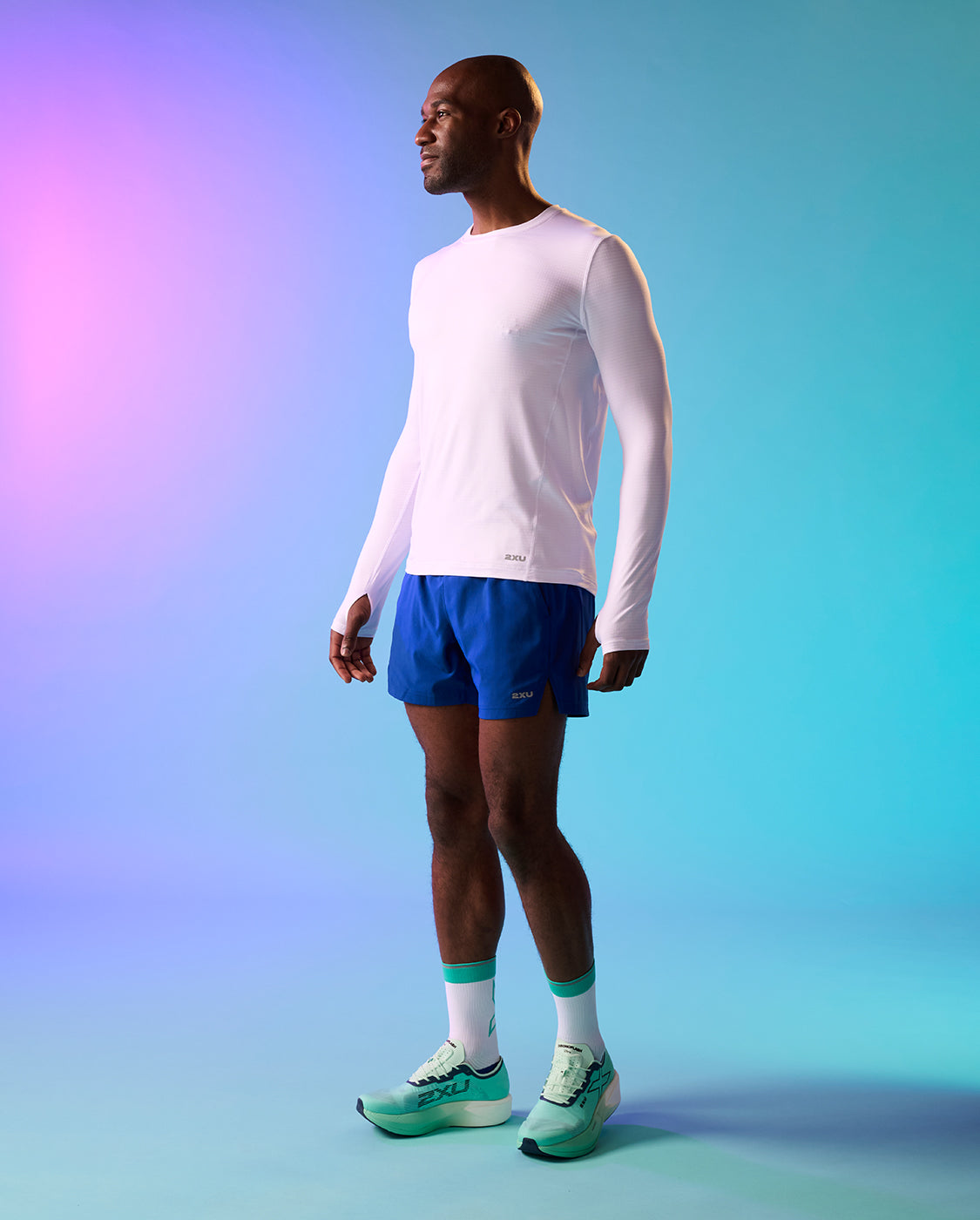 2xu-aero-5-inch-shorts-da-running-uomo-blu image 7