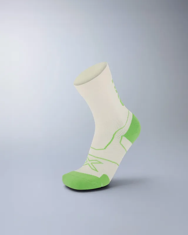 2xu-vectr-cushion-crew-socks-calze-running-beige-verde image 1