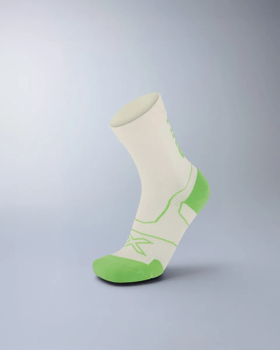 2xu-vectr-cushion-crew-socks-calze-running-beige-verde image 1