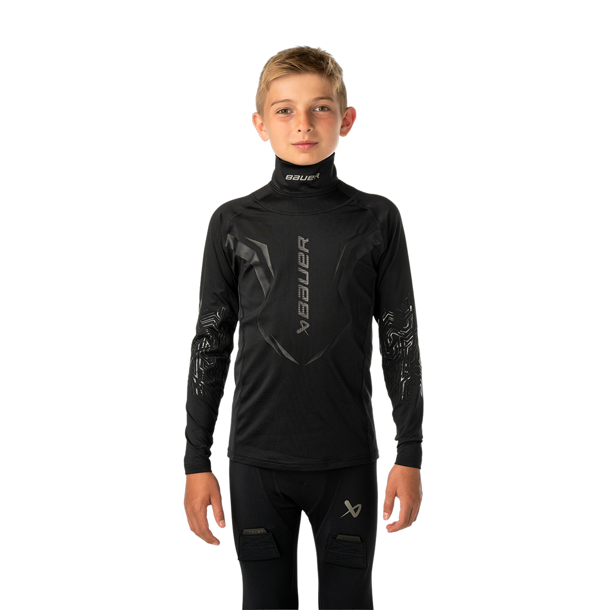 bauer-bodyguard-protective-baselayer-youth-maglia-protettiva-con-collo-kevlar image 1