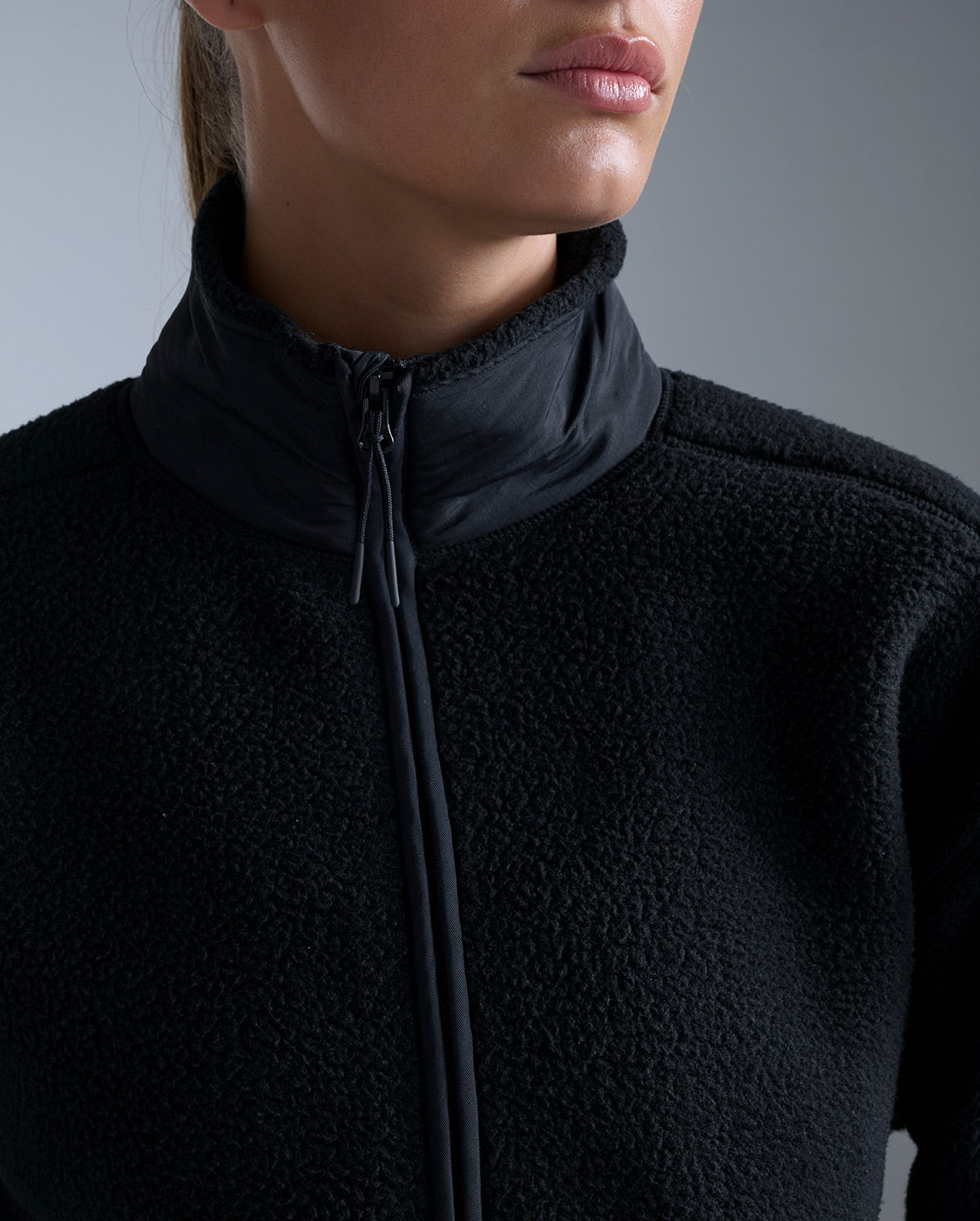 2xu-sherpa-zip-fleece-pile-full-zip-donna-nero image 7