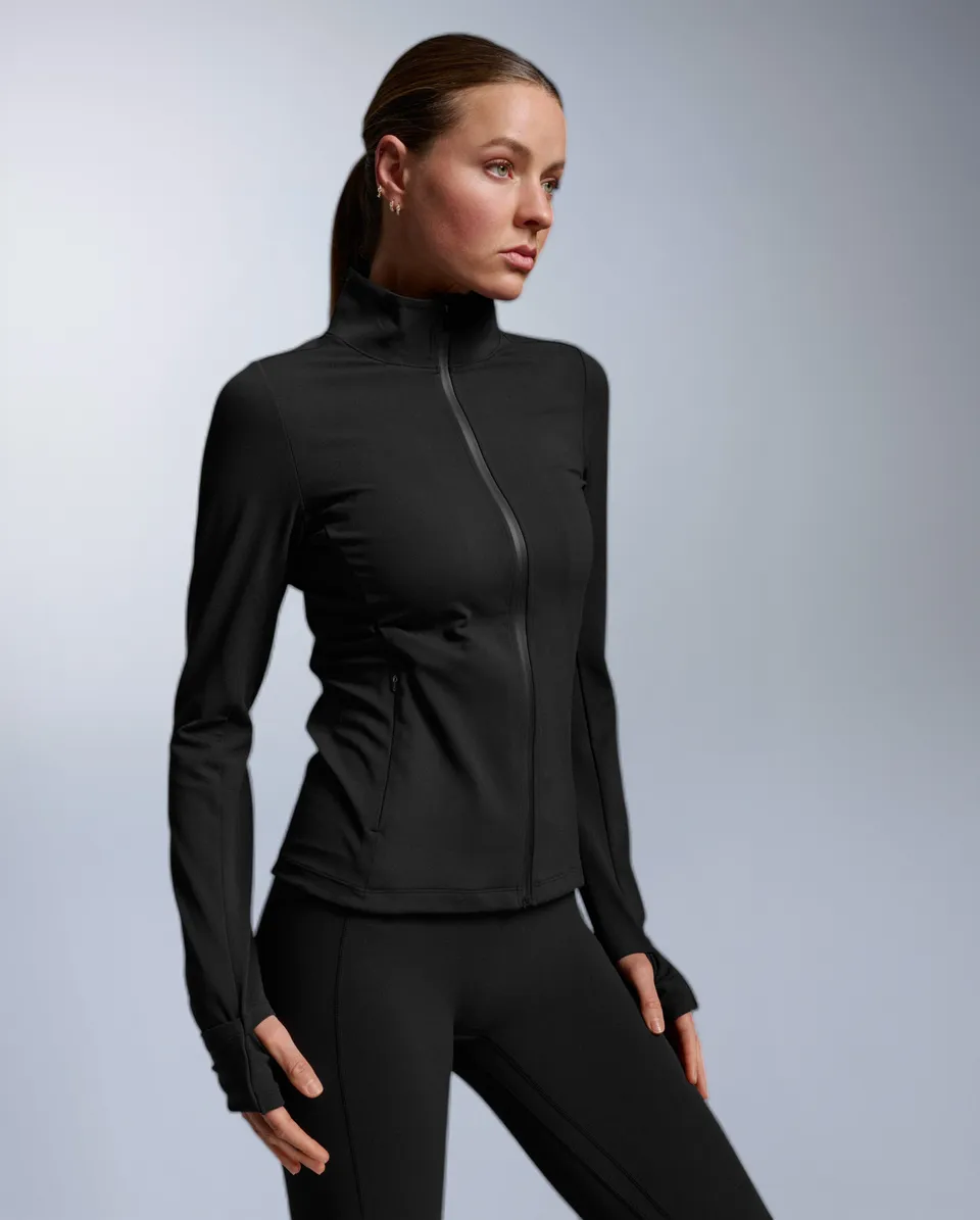 2xu-fluid-full-zip-jacket-nero-giacca-running-allenamento image 1