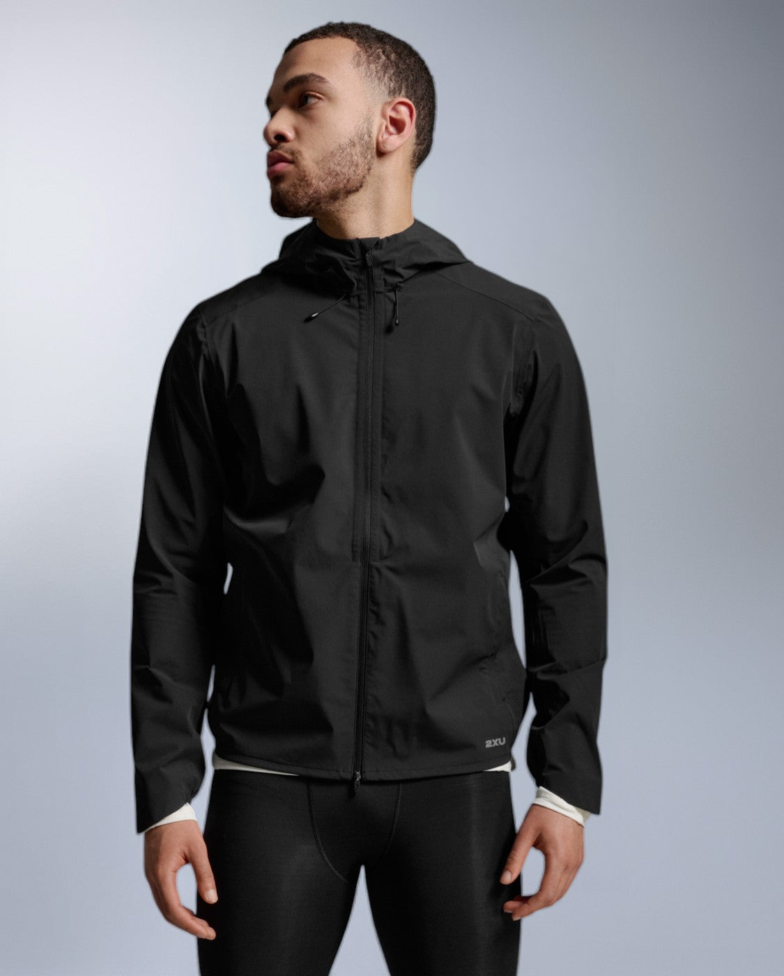 2xu-ignition-shield-soft-shell-jacket-uomo-giacca-running-impermeabile-nera image 1
