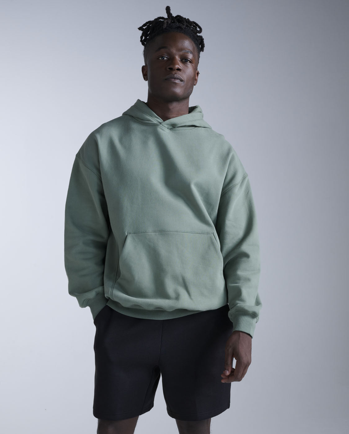 2xu-ez-oversized-felpa-con-cappuccio-in-cotone-organico-unisex-verde image 1