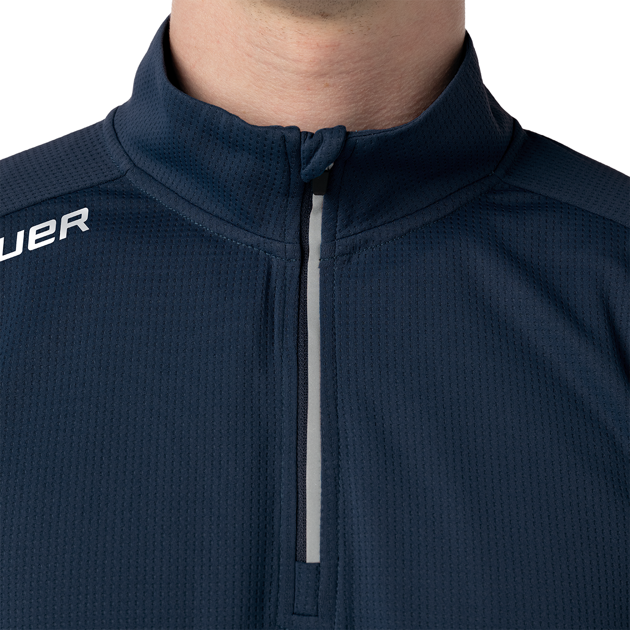 bauer-team-perf-felpa-quarter-zip-senior-con-inserti-riflettenti image 2